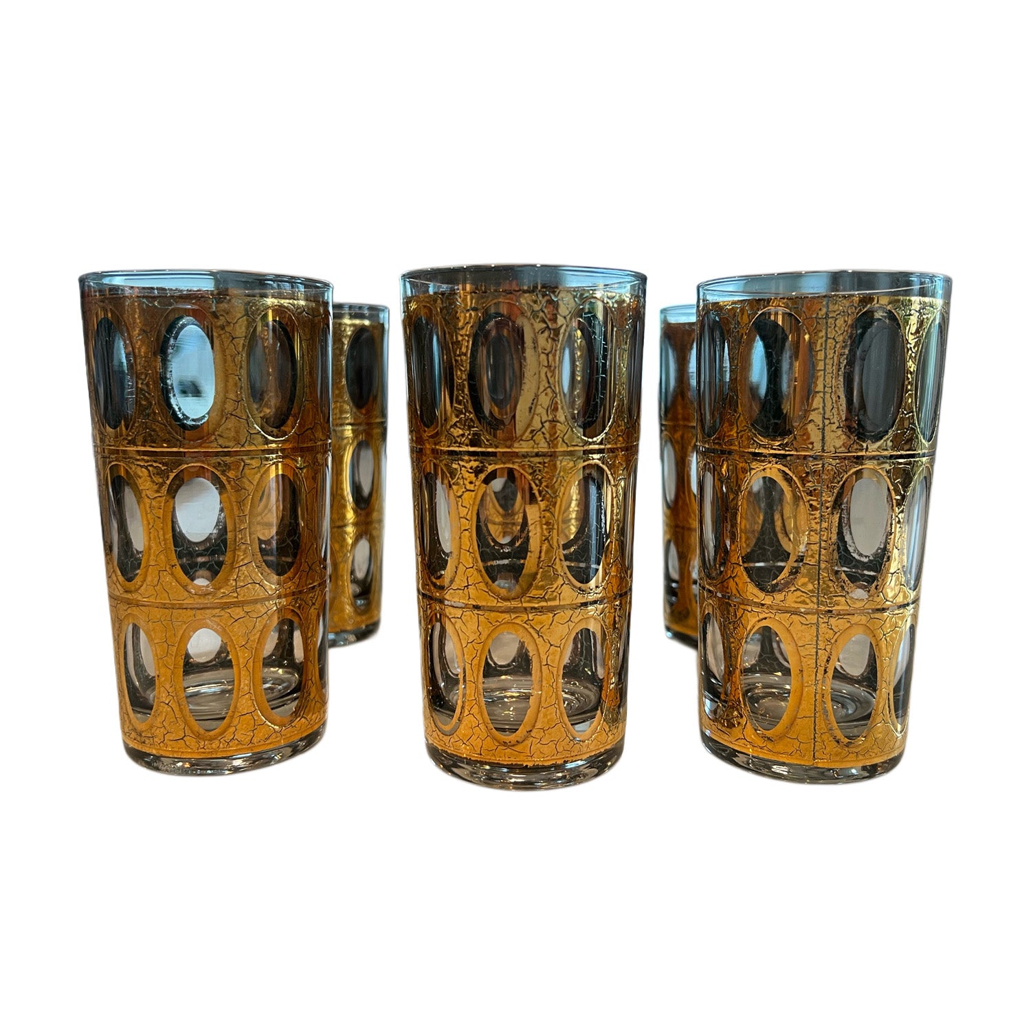 Gold highball glasses, set of 6, gypsyhousedesign.com