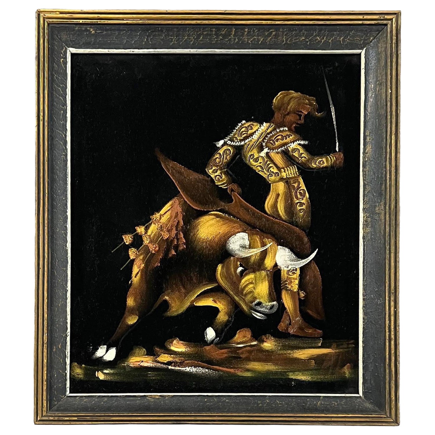 Gold Velvet Matador Painting, gypsyhousedesign.com
